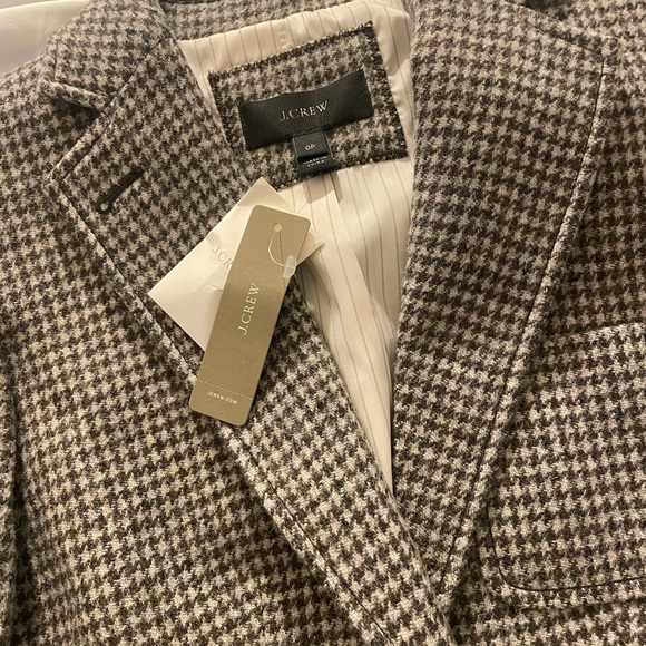 Women's Blazer tan brown size petite 0 Jcrew wool fully lined brand new - Picture 2 of 7